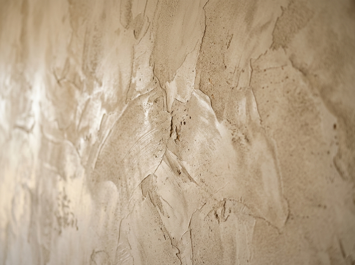 Mur d’accent en stuc minéral et chaux